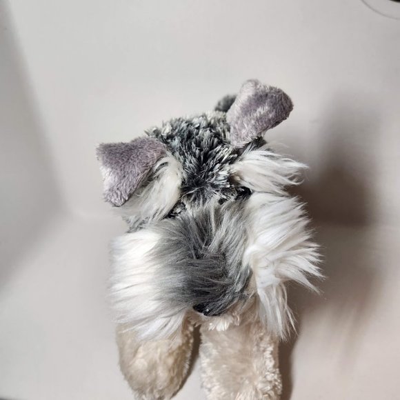 8" Stein Schnauzer Grey Stuffed Animal Dog Plush Puppy Aurora Incredibly soft - Picture 6 of 9